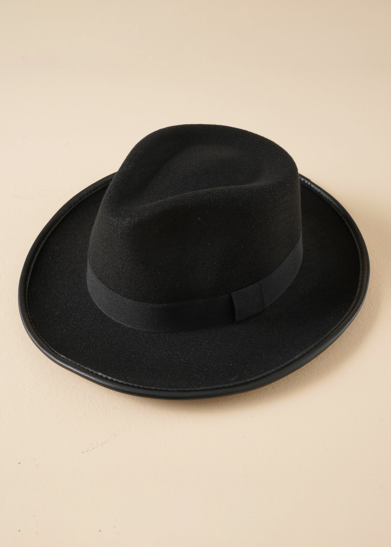 Belt Decor Trimmed Fedora Hat Sai Feel