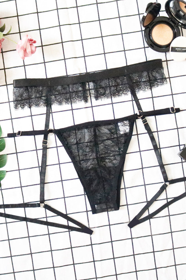 Black Lace Bra Set Sai Feel