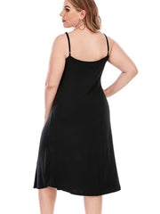 Black Sexy Maxi Cami Dress Sai Feel