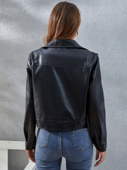 Black faux leather jacket Sai Feel