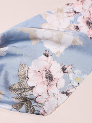 Blue Floral Printing Headband Sai Feel