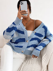 Blue striped sweater cardigan Sai Feel