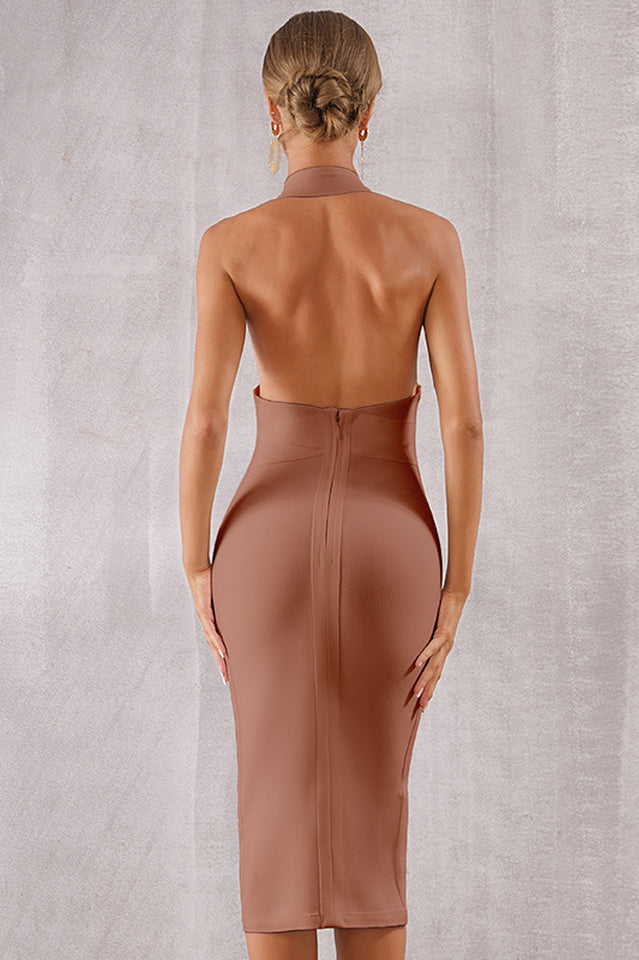 backless bandage bodycon dress Clothing : Bandage Dresses : 'Antonia' Hot Pink Backless Bandage Dress
