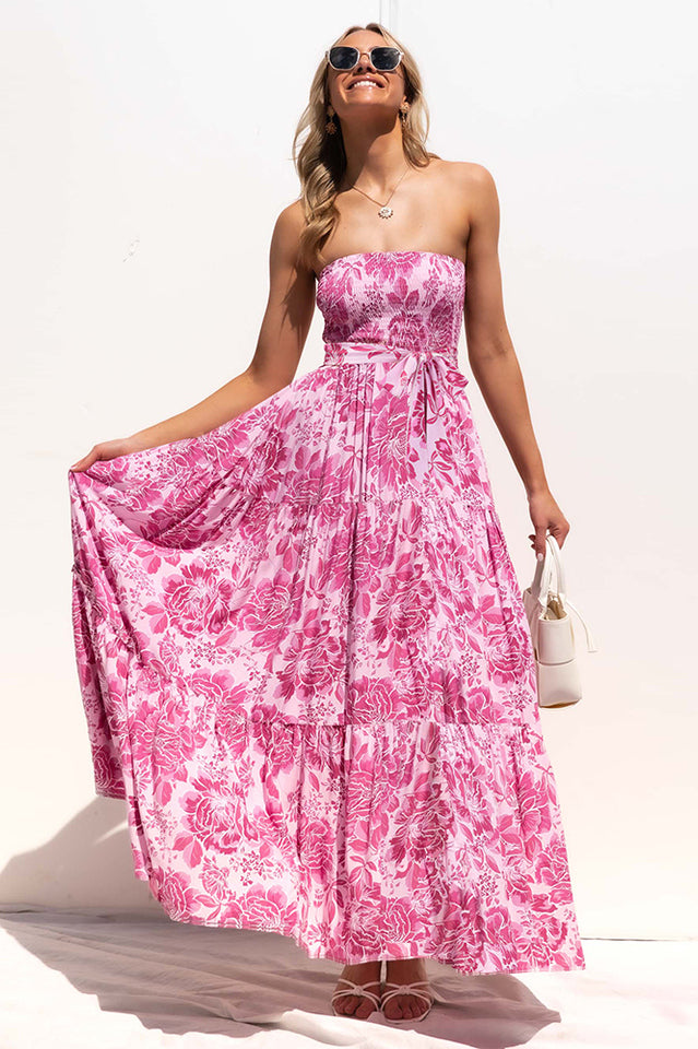 Bohemian Sleeveless Floral Dress Sai Feel