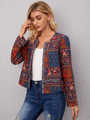 Boho Style Open Front Crop Coat Sai Feel