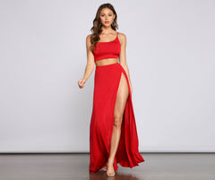 Bold Impressions High Slit Maxi Skirt Sai Feel