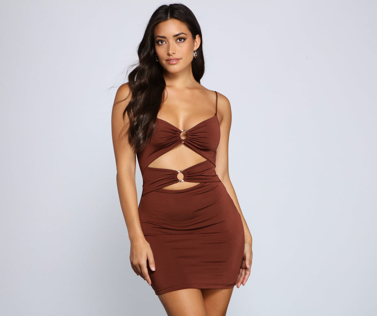 Bold Stunner Cutout Mini Dress Sai Feel