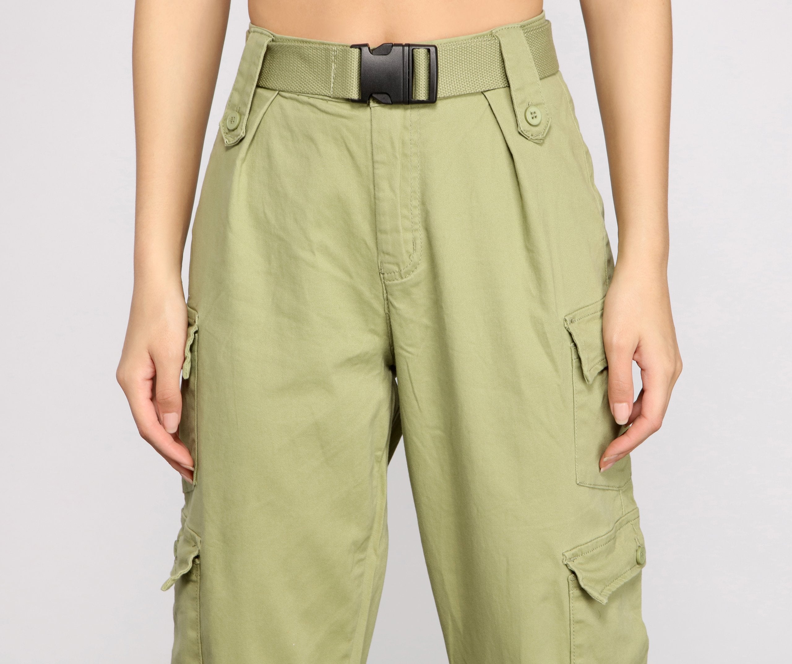 Boldly Belted Cargo Joggers Sai Feel