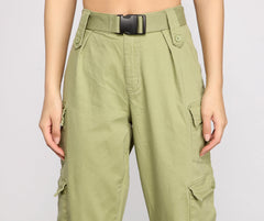 Boldly Belted Cargo Joggers Sai Feel