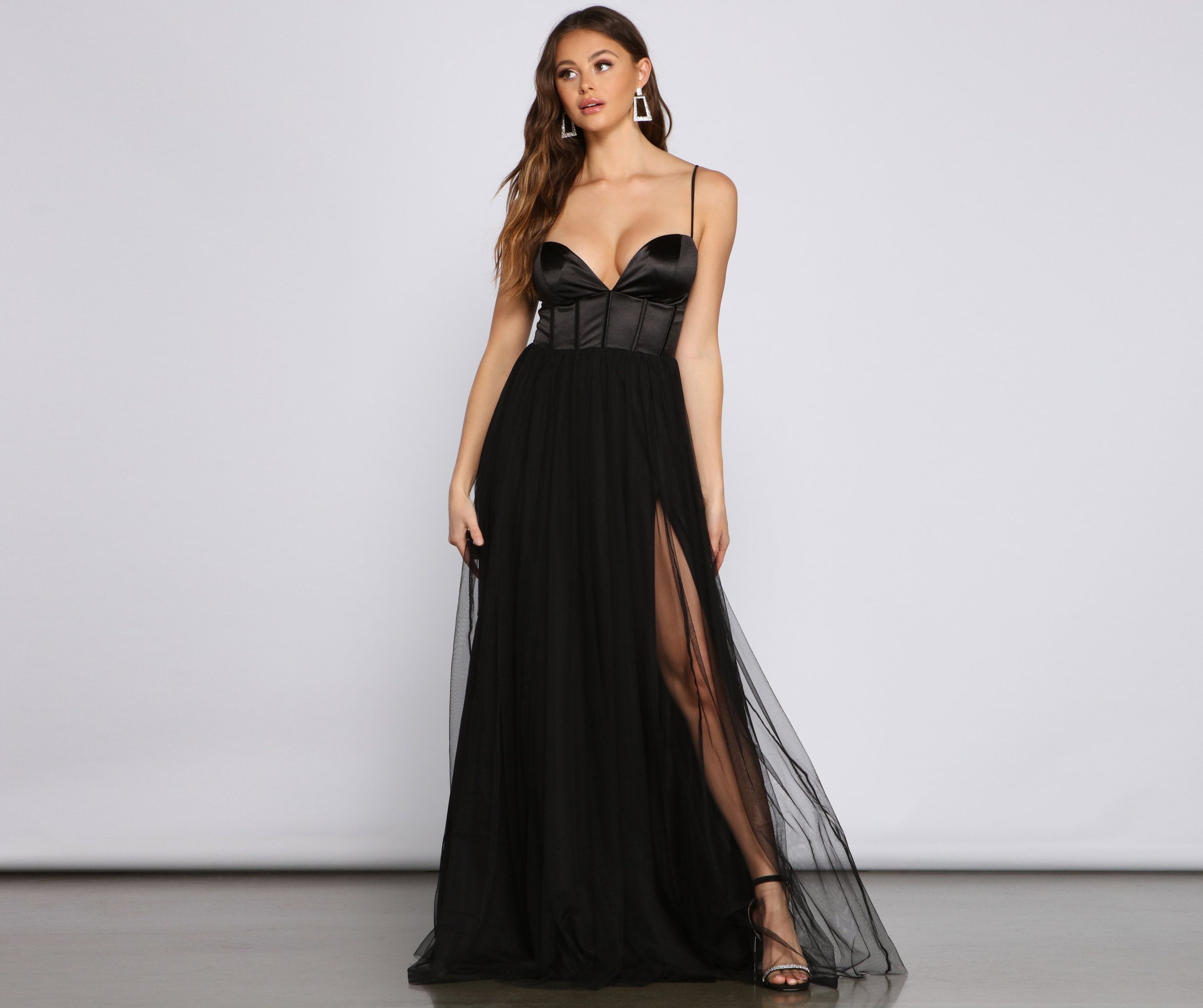 Bria Mesh Tulle Corset Gown Sai Feel