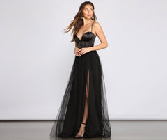 Bria Mesh Tulle Corset Gown Sai Feel