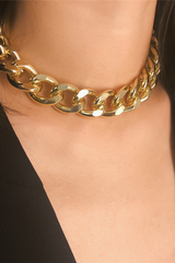 Brief Link Chain Collarbone Necklace Sai Feel