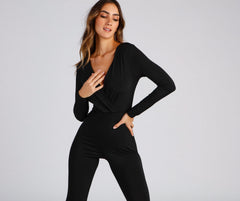 Bring The Flare Long Sleeve Jumpsuit Sai Feel