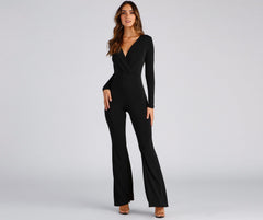 Bring The Flare Long Sleeve Jumpsuit Sai Feel