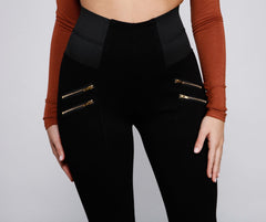 Bringing The Edge High Waist Ponte Leggings Sai Feel