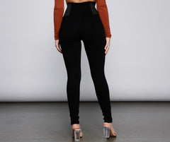 Bringing The Edge High Waist Ponte Leggings Sai Feel