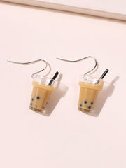 Brown Milky Tea Earrings Sai Feel