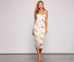 Brunch-Ready Floral Midi Dress Sai Feel