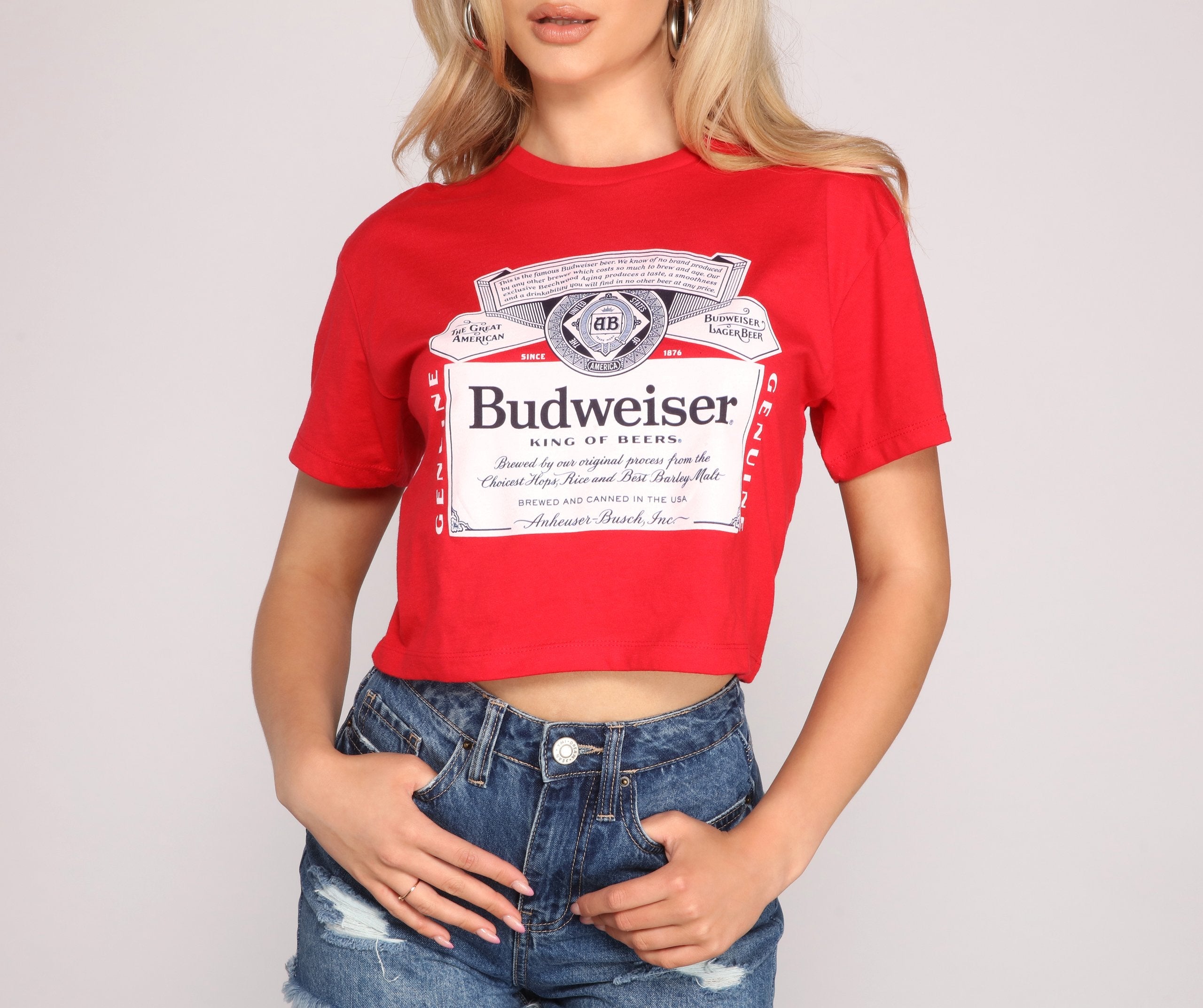 Budweiser Graphic Crop Top Sai Feel