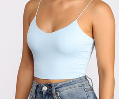 Bungee Strap Basic Crop Top Sai Feel