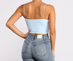 Bungee Strap Basic Crop Top Sai Feel