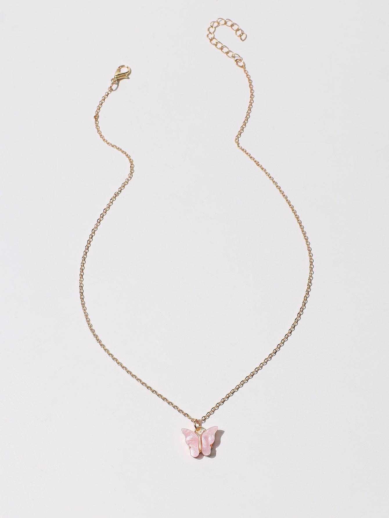 Butterfly Charm Necklace Zinc Alloy Sai Feel