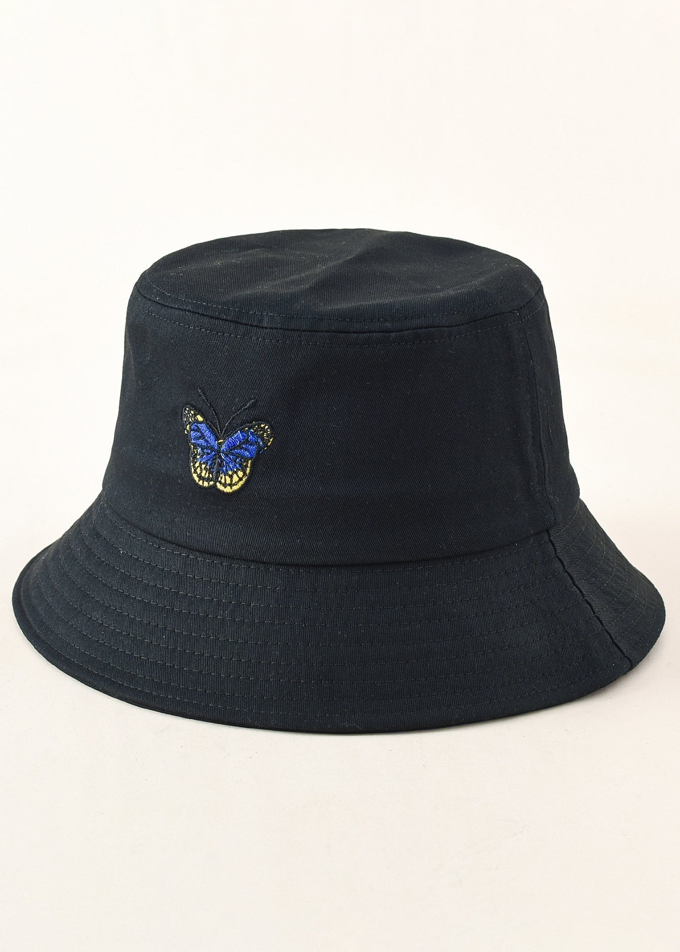 Butterfly Decor Solid Bucket Hat Sai Feel