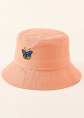 Butterfly Decor Solid Bucket Hat Sai Feel