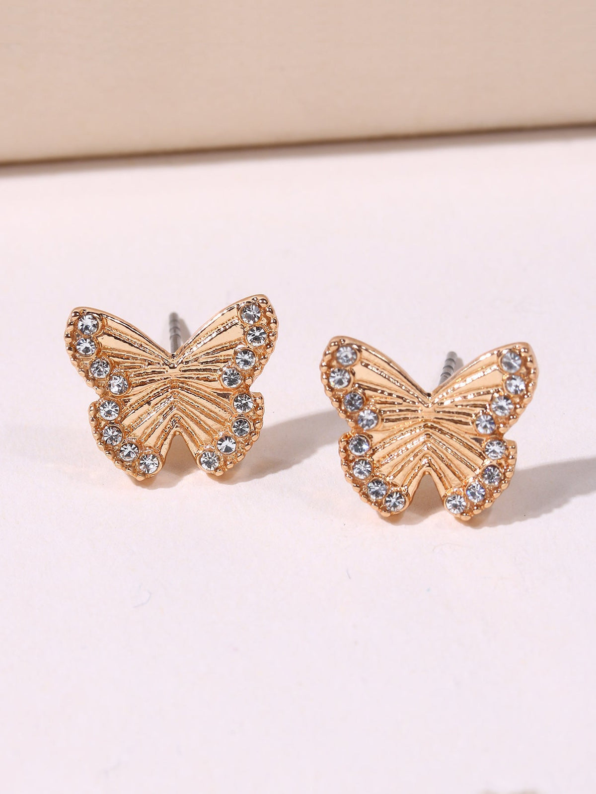 Butterfly Rhinestone Earrings Sai Feel