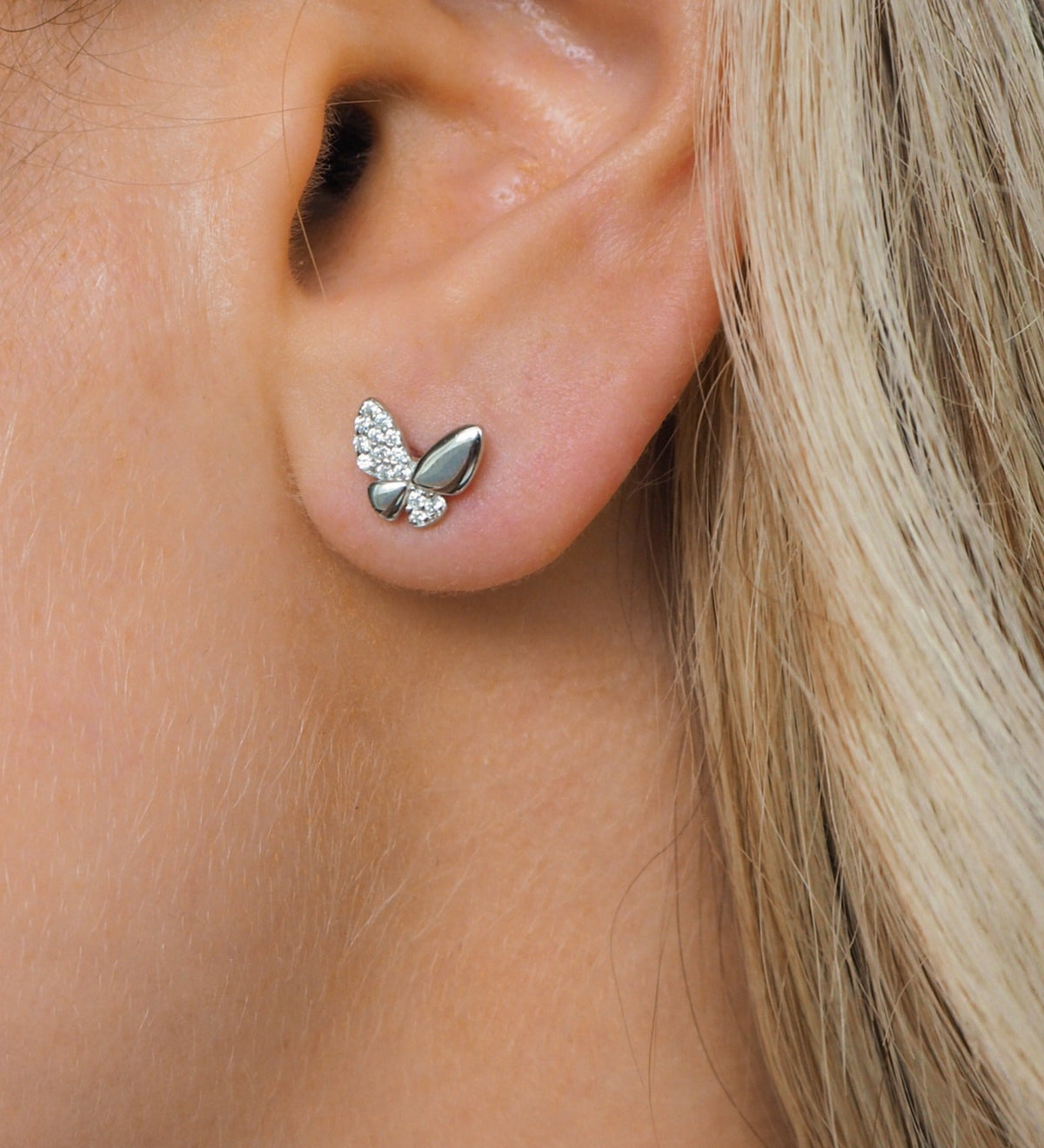 Butterfly Studs Silver