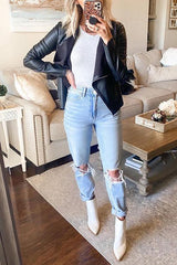 Zipper Lapel Jackets