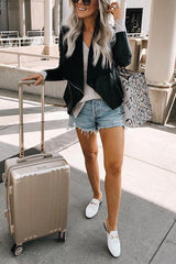 Zipper Lapel Jackets