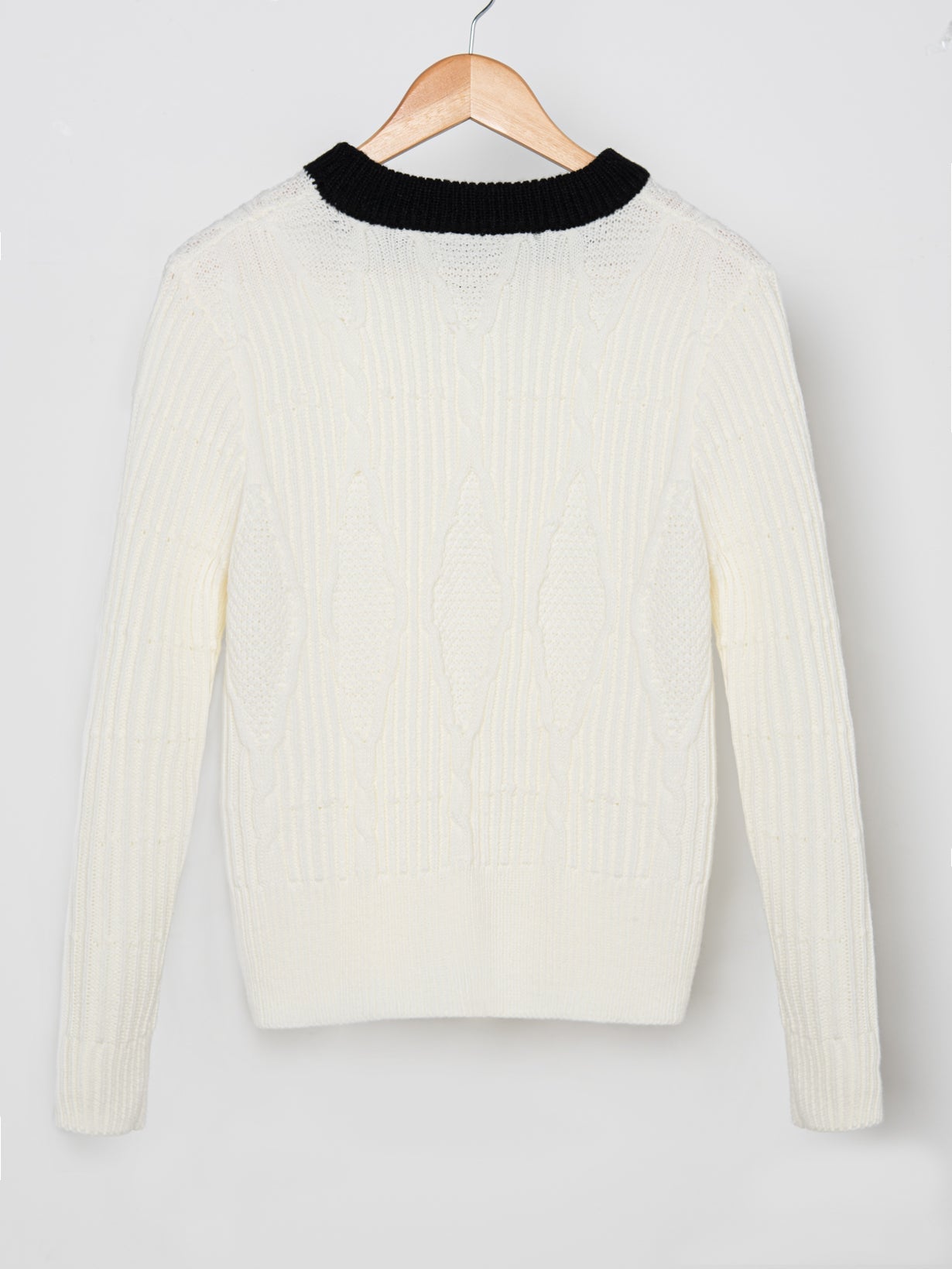 Cable Knit Drop Shoulder Sweater Sai Feel