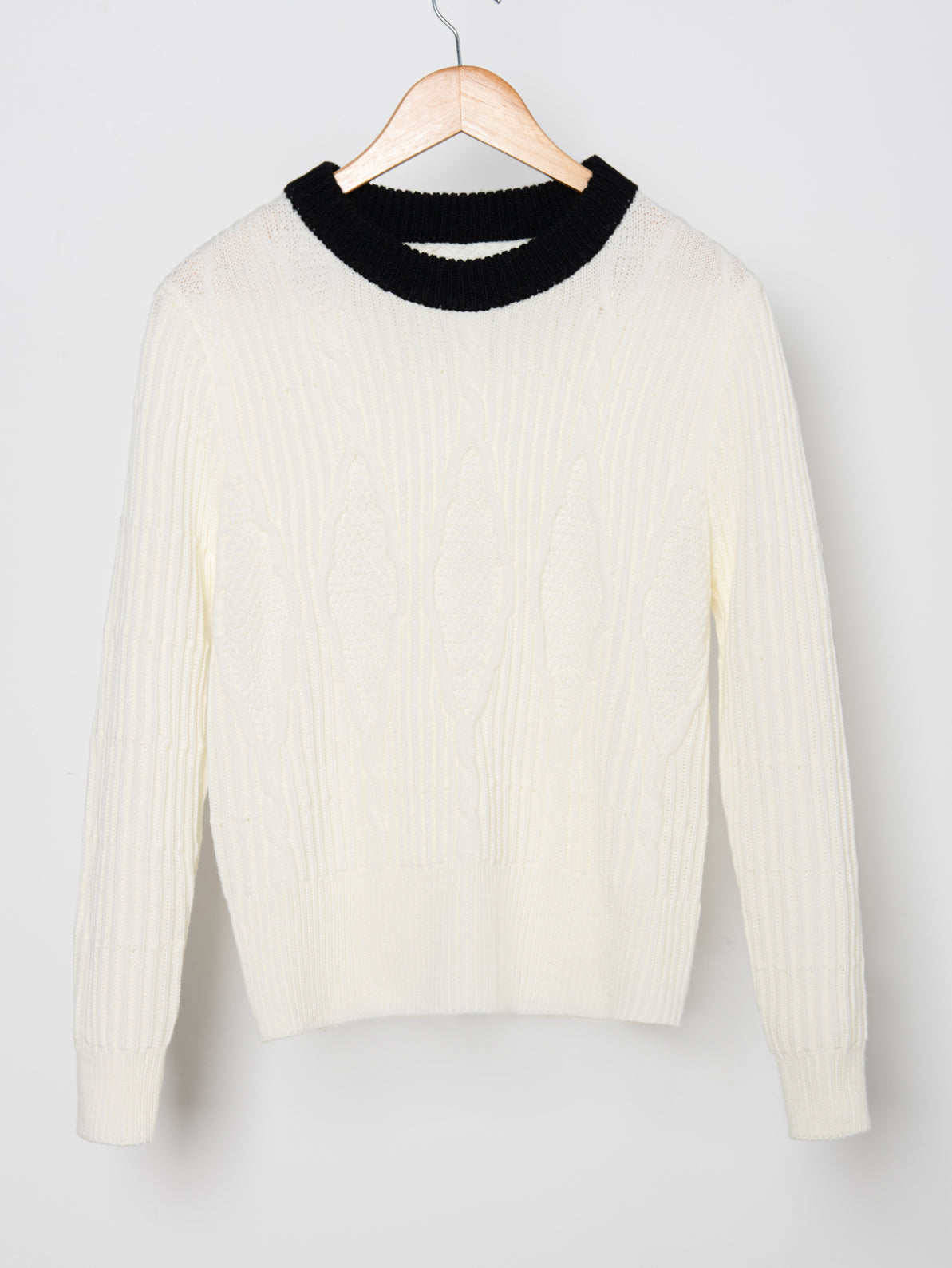 Cable Knit Drop Shoulder Sweater Sai Feel