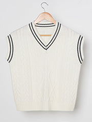 Cable Knit Sweater Vest Sai Feel