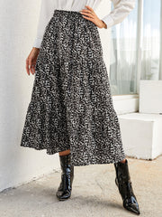 Camouflage long A-line skirt Sai Feel