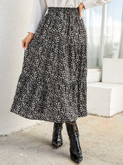 Camouflage long A-line skirt Sai Feel