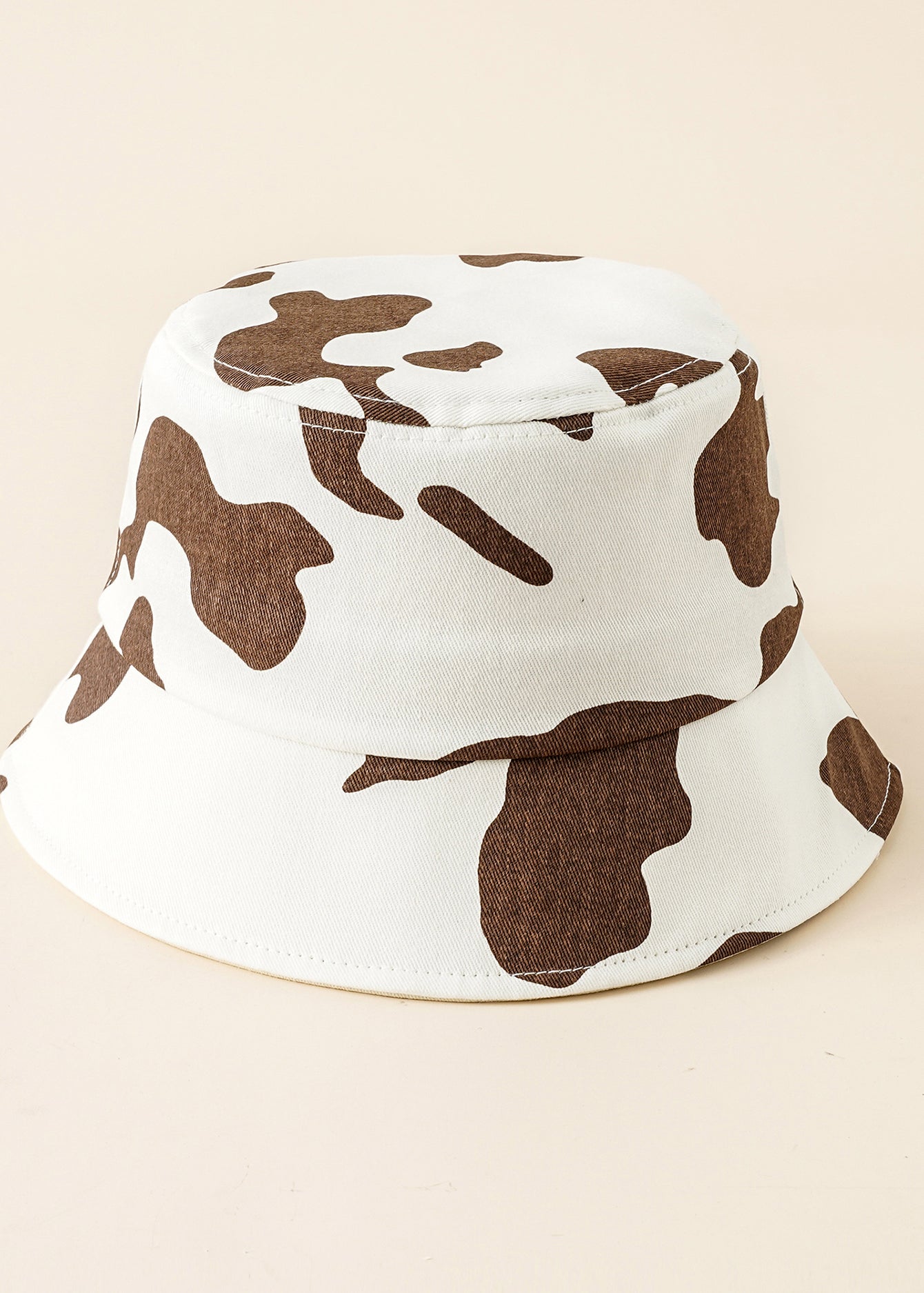 Canvas Cow Print Bucket Hat Sai Feel