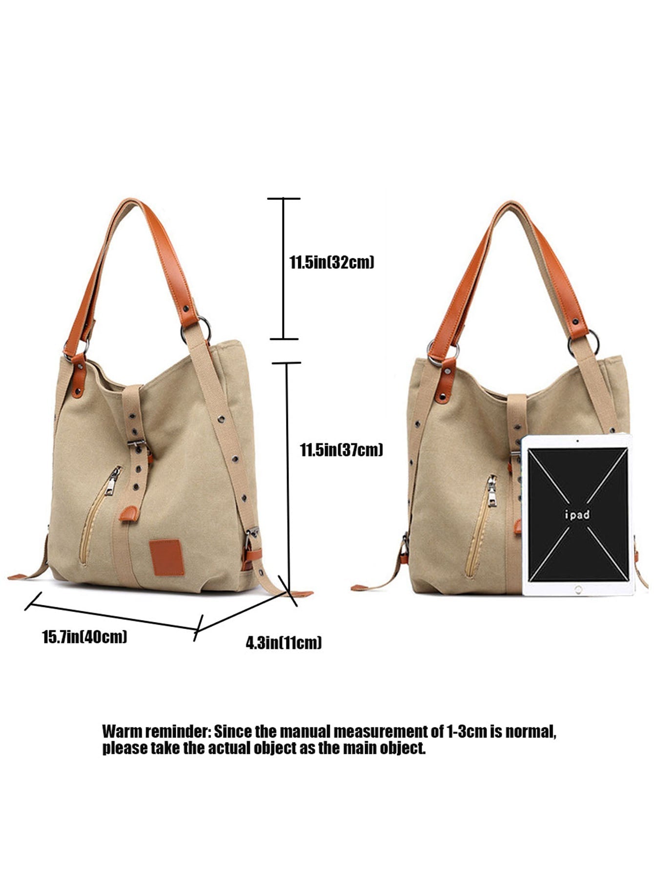 Canvas Tote Bag for Women School Work Travel and Shopping Sai Feel