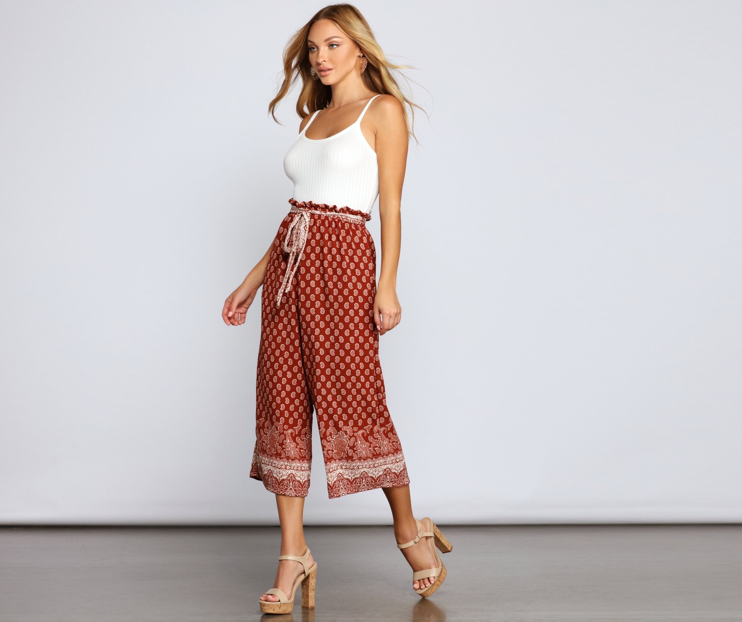 Carefree Glamour Bohemian Paisley Jumpsuit Sai Feel