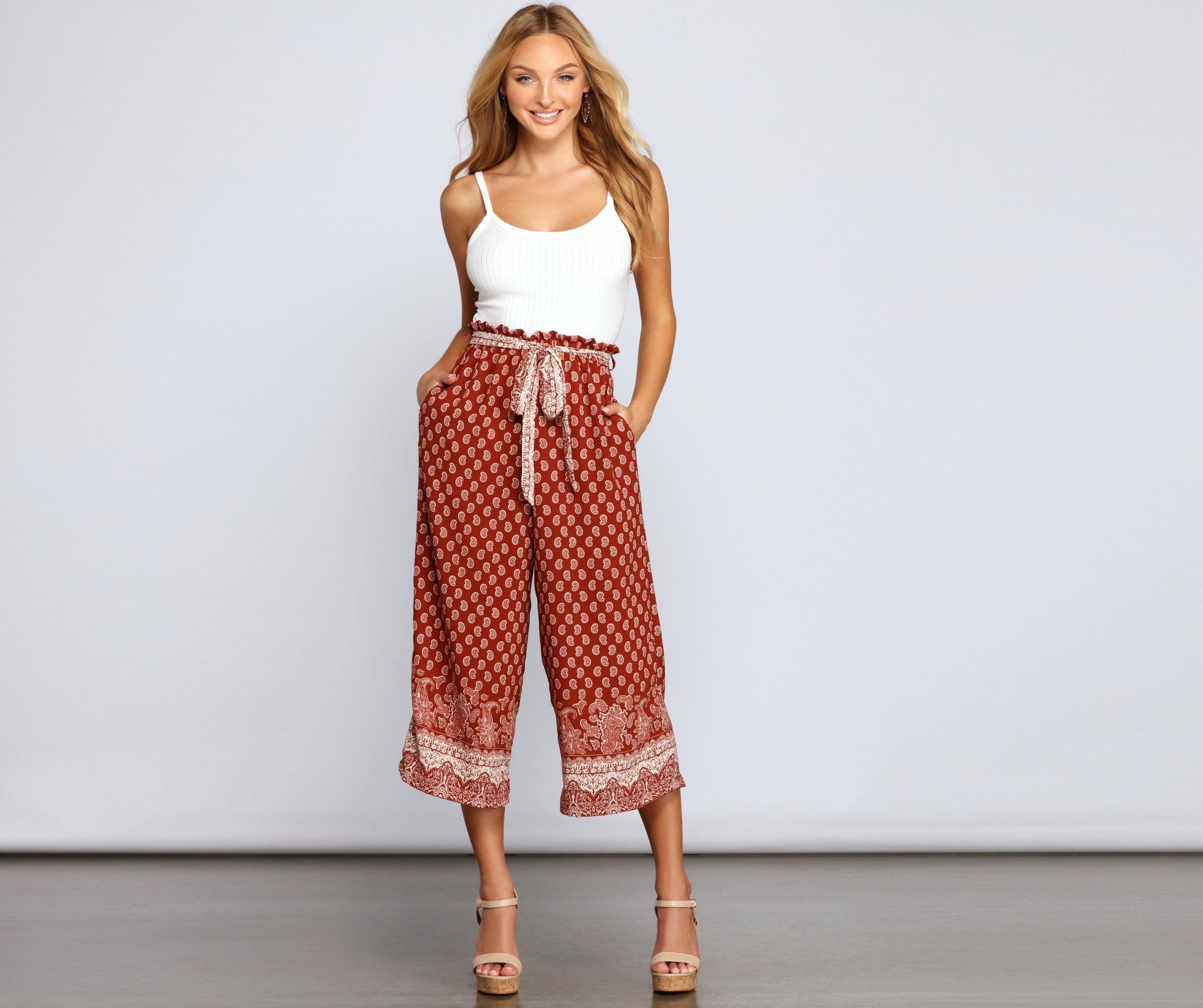 Carefree Glamour Bohemian Paisley Jumpsuit Sai Feel