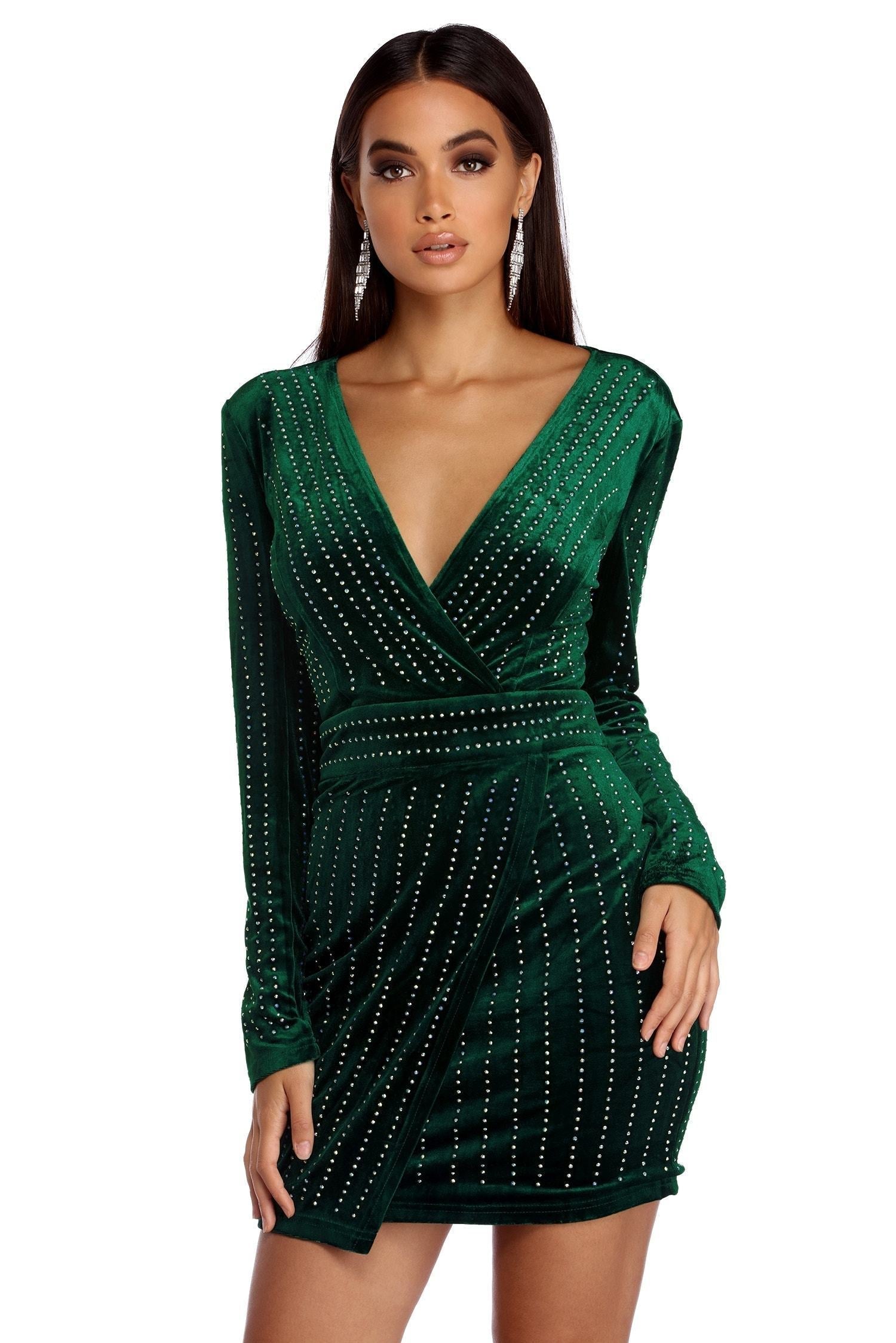 Cassie Velvet Wrap Dress Sai Feel