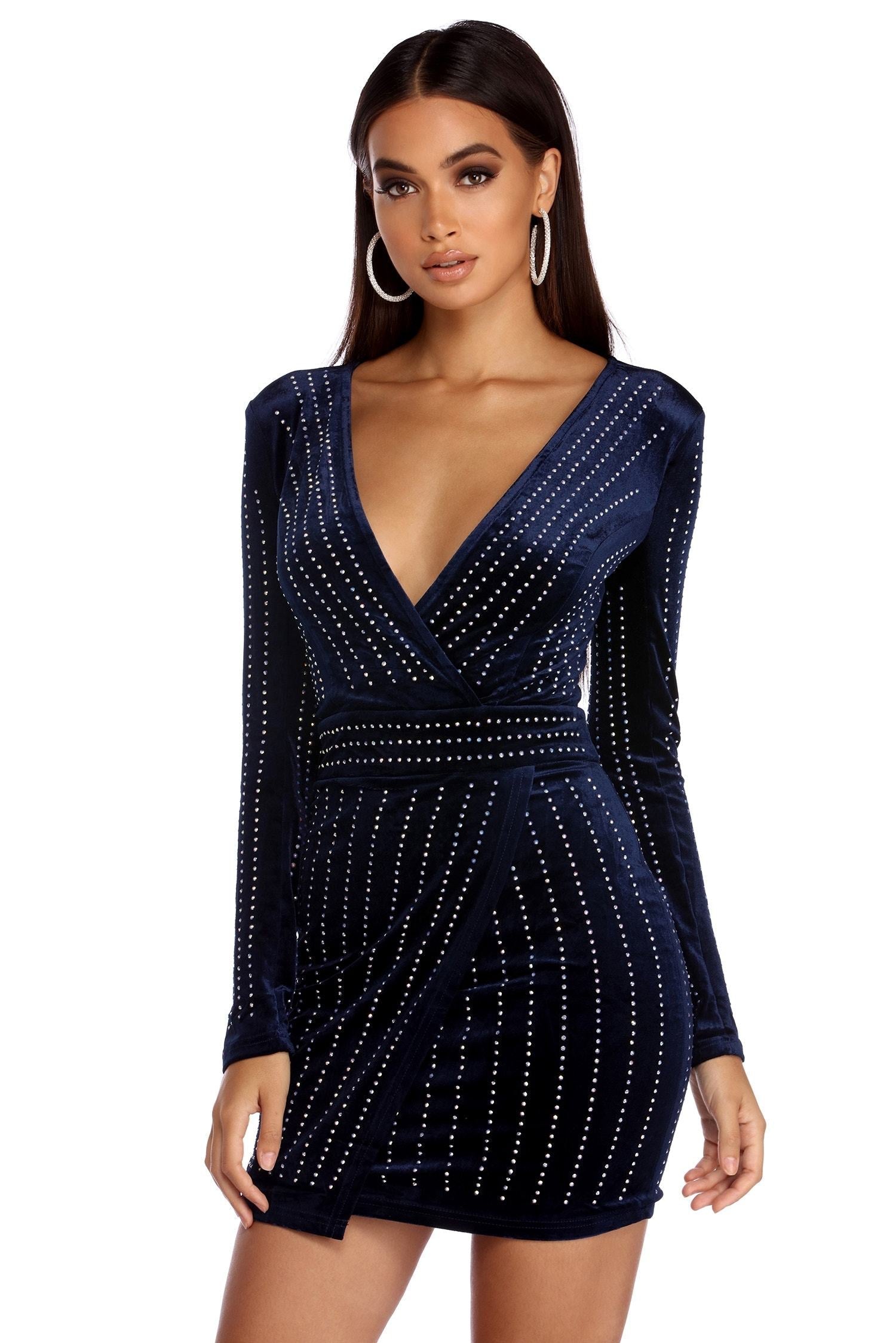 Cassie Velvet Wrap Dress Sai Feel