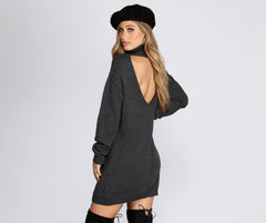 Casual Knit Open Back Tunic Sai Feel