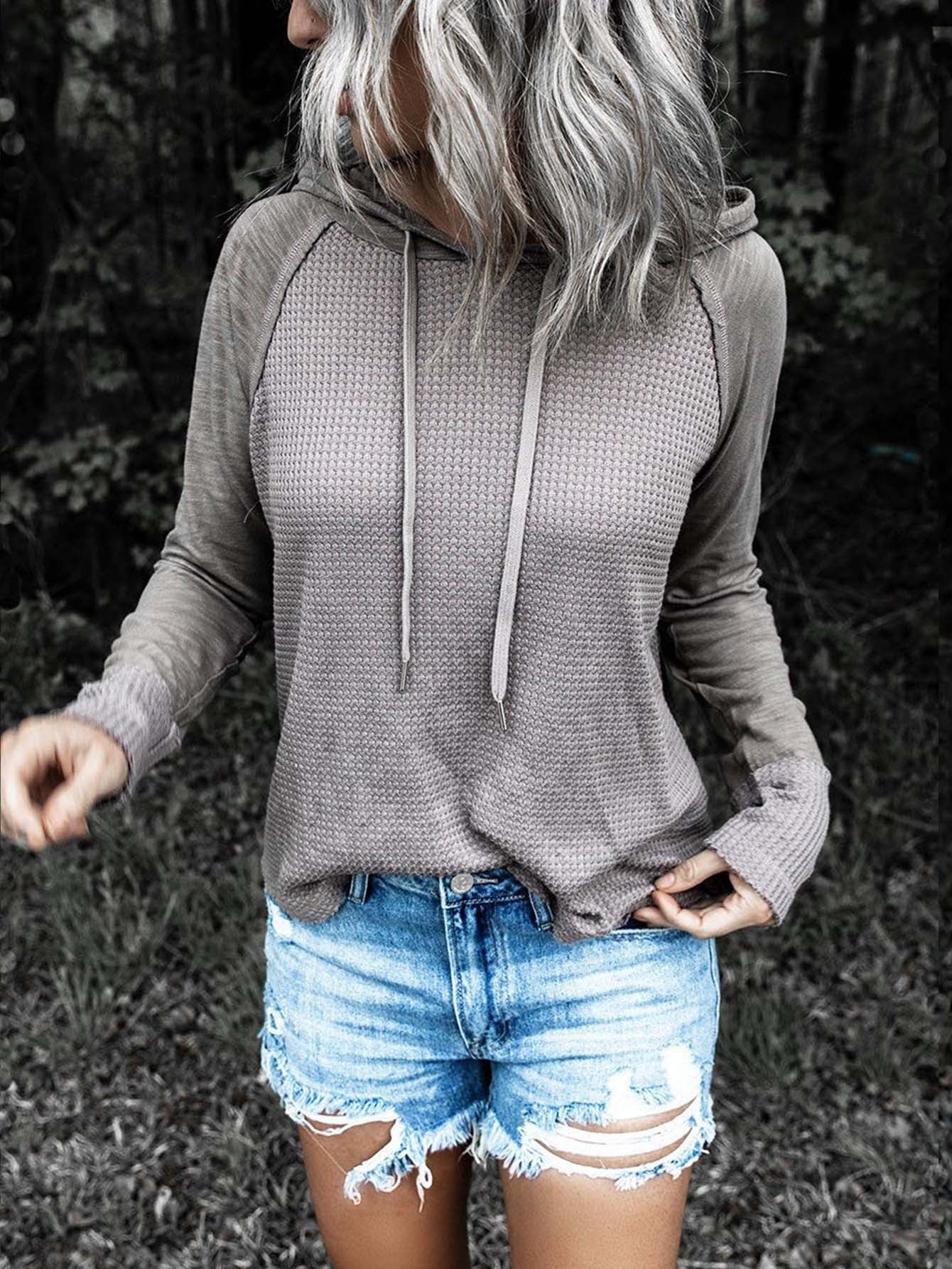 Casual Long Sleeve Splice Shirt Sai Feel