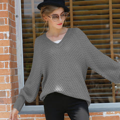 Casual Oversized V-Neck Sweater Sai Feel