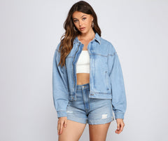 Casual Trendsetter Oversized Denim Jacket Sai Feel