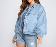 Casual Trendsetter Oversized Denim Jacket Sai Feel