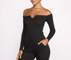 Casual Vibes Off The Shoulder Jumpsuit Sai Feel