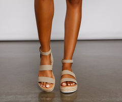 Casually Chic Espadrille Platform Wedges Sai Feel